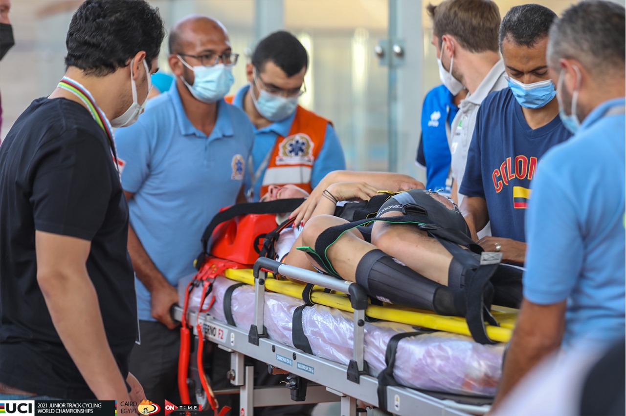 حادث تصادم يطيح بمنتخب ألمانيا خارج سباق سبرنت ببطولة العالم للدراجات بالقاهرة