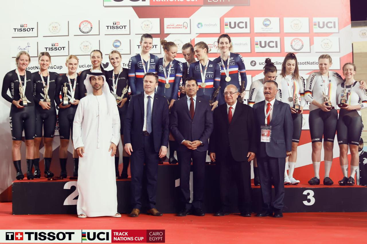 فرنسا تفوز بصدارة ترتيب ميداليات كأس العالم للدراجات بالقاهرة